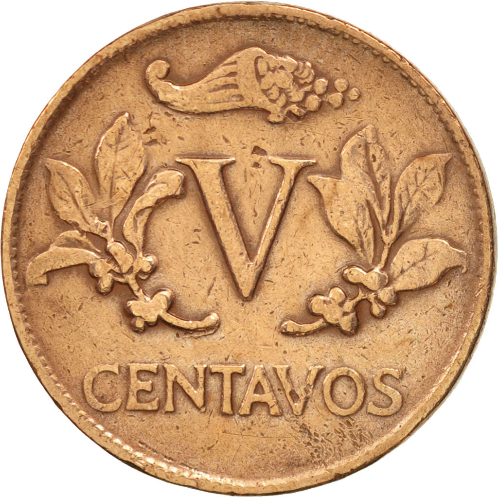 Kolumbien, 5 Centavos, 1962, SS+, Bronze, KM:206