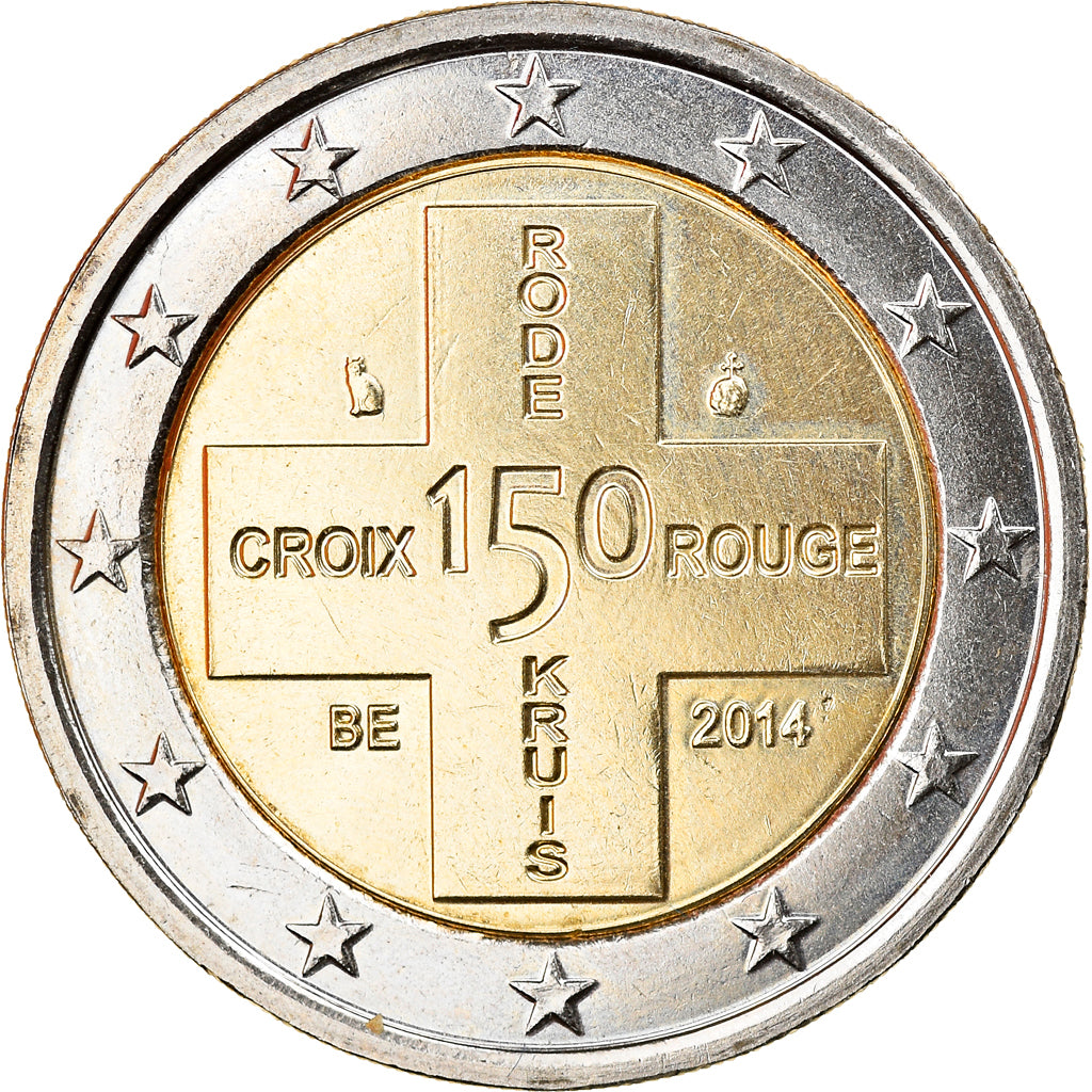 Belgium, 2 Euro, 2014, 150e anniversaire de la fondation de la Croix-Rouge de