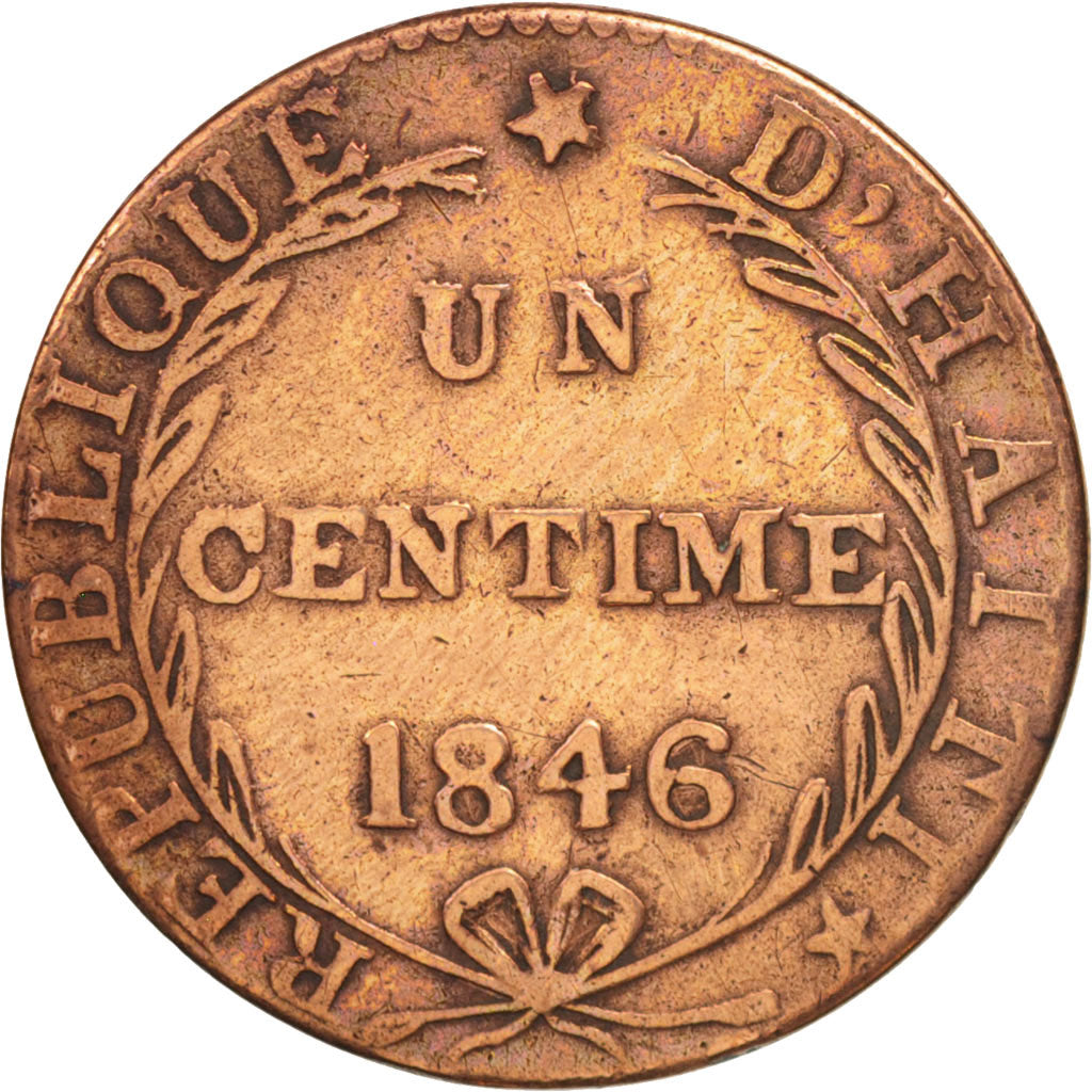 Haiti, Centime, 1846, EF(40-45), Copper, KM:24