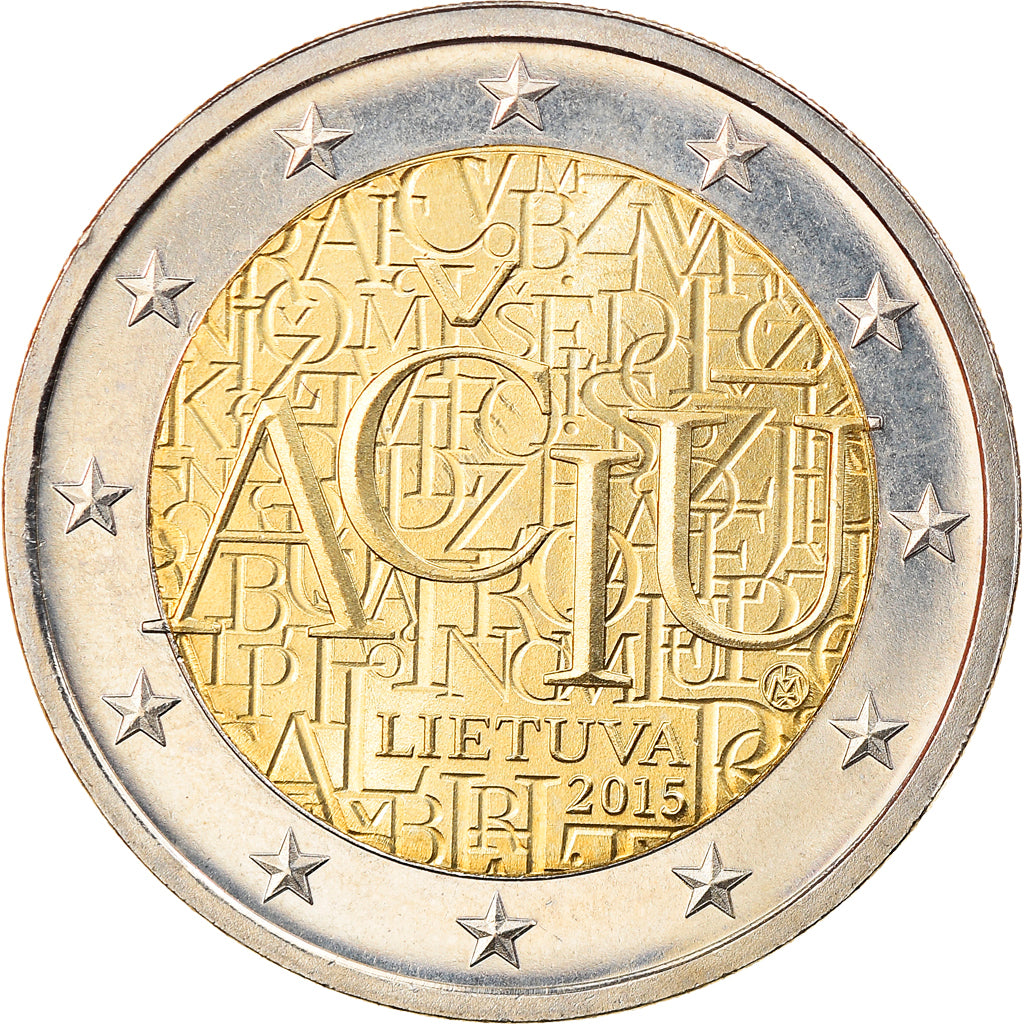 Lithuania, 2 Euro, ACIU, 2015, AU(55-58), Bi-Metallic, KM:213