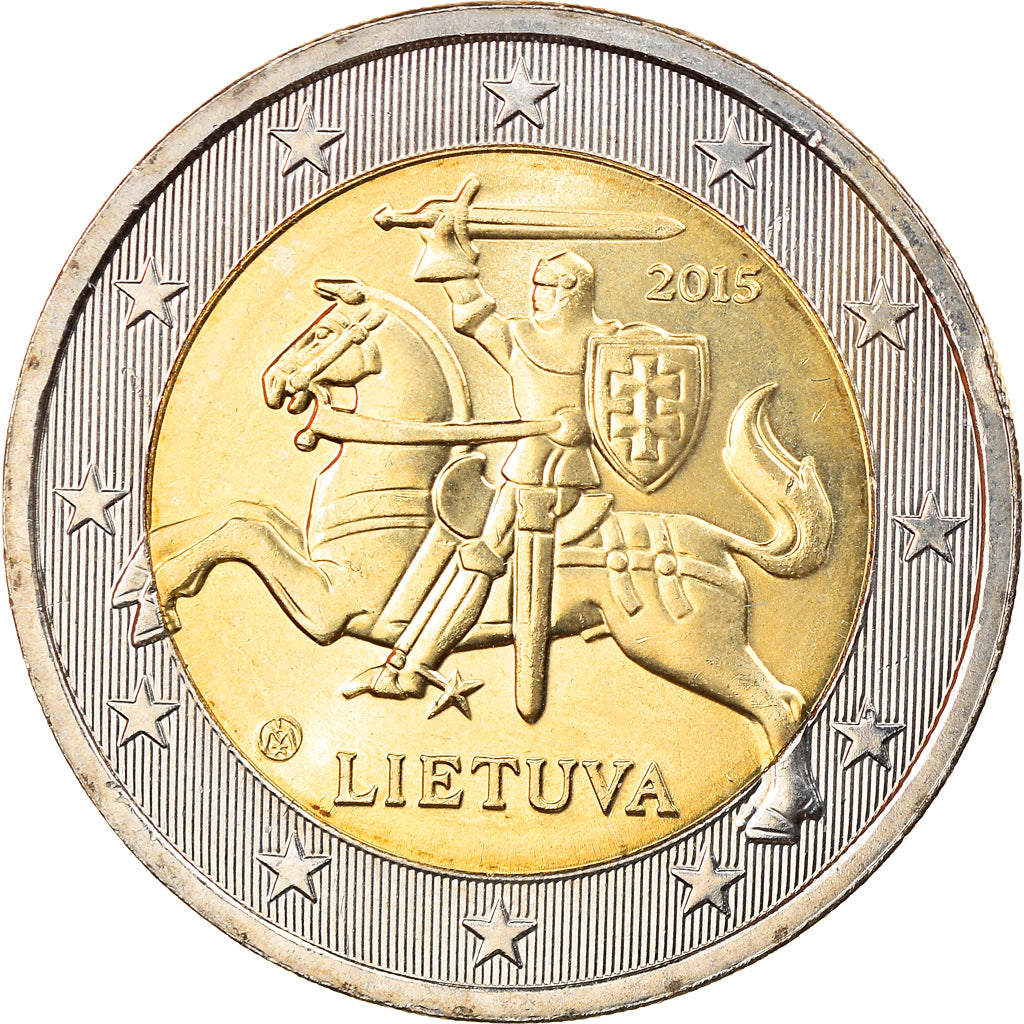 Lituania, 2 Euro, 2015, SPL, Bi-metallico, KM:New