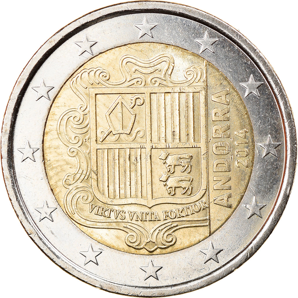 Andorra, 2 Euro, 2014, AU(55-58), Bi-Metallic, KM:New