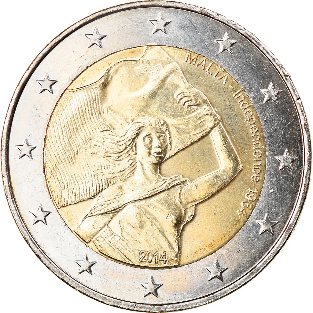 Malta, 2 Euro, Indépendance, 2014, Paris, MS(63), Bi-Metallic, KM:New