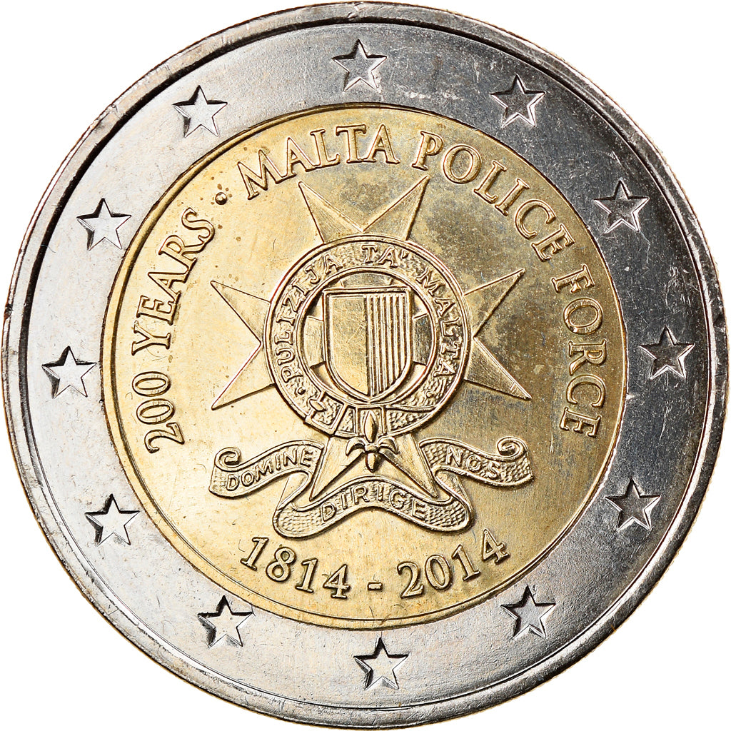 Malta, 2 Euro, Police force, 2014, MS(63), Bi-Metallic, KM:New