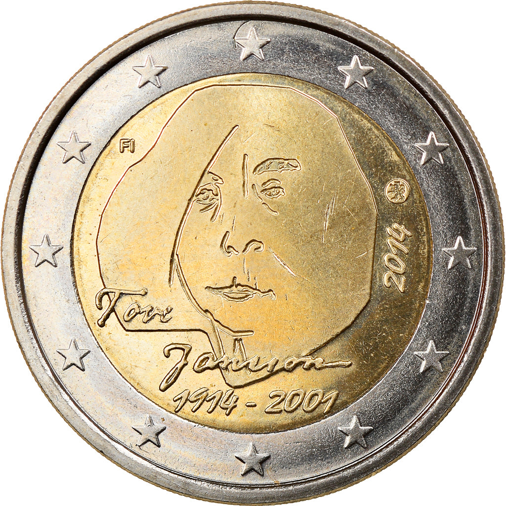 Finland, 2 Euro, Tove Jansson, 2014, AU(55-58), Bi-Metallic, KM:New