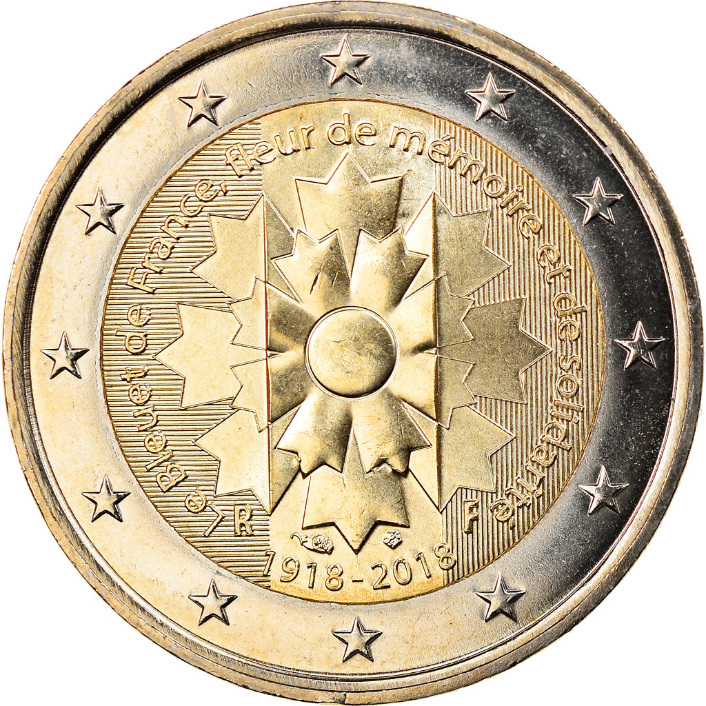 Frankrijk, 2 Euro, Le Bleuet de France, 2018, Paris, UNC-, Bi-Metallic, KM:New