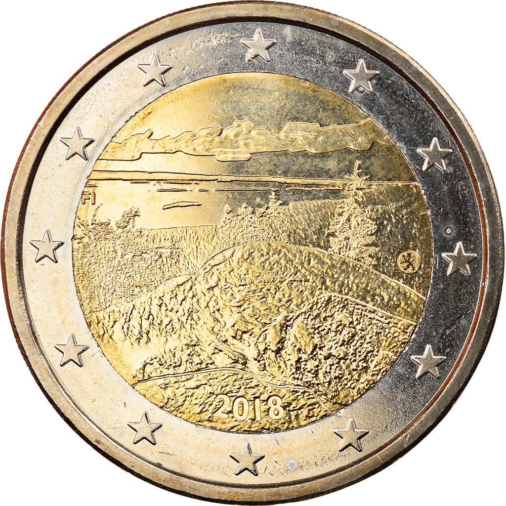 Finlandia, 2 Euro, Landscape Koli, 2018, SC, Bimetálico, KM:New