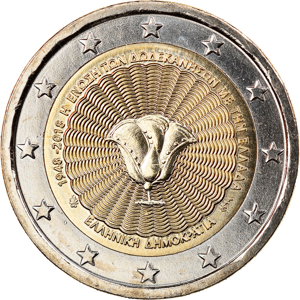 Grèce, 2 Euro, Union of the Dodecanese with Greece, 2018, SPL, Bi-Metallic