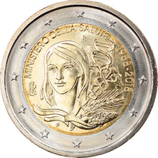 Italia, 2 Euro, Ministry of Health, 2018, SC, Bimetálico, KM:New