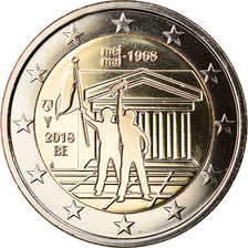 Belgium, 2 Euro, 50 ans de mai 1968, 2018, Brussels, MS(65-70), Bi-Metallic