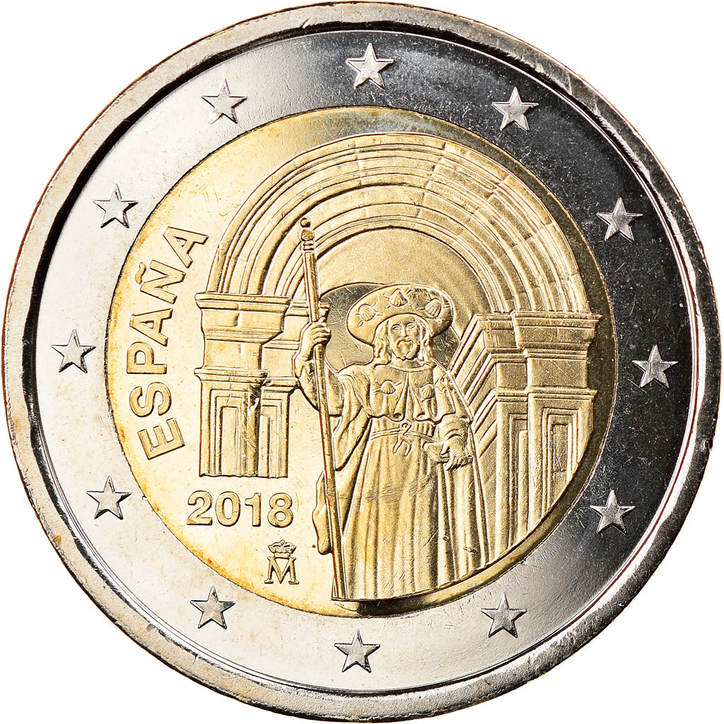 Spain, 2 Euro, Saint-Jacques de Compostelle, 2018, MS(63), Bi-Metallic, KM:New