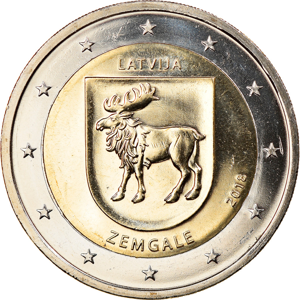 Latvia, 2 Euro, Zemgale, 2018, MS(63), Bi-Metallic, KM:New