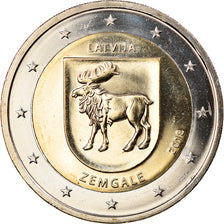 Latvia, 2 Euro, Zemgale, 2018, MS(63), Bi-Metallic, KM:New