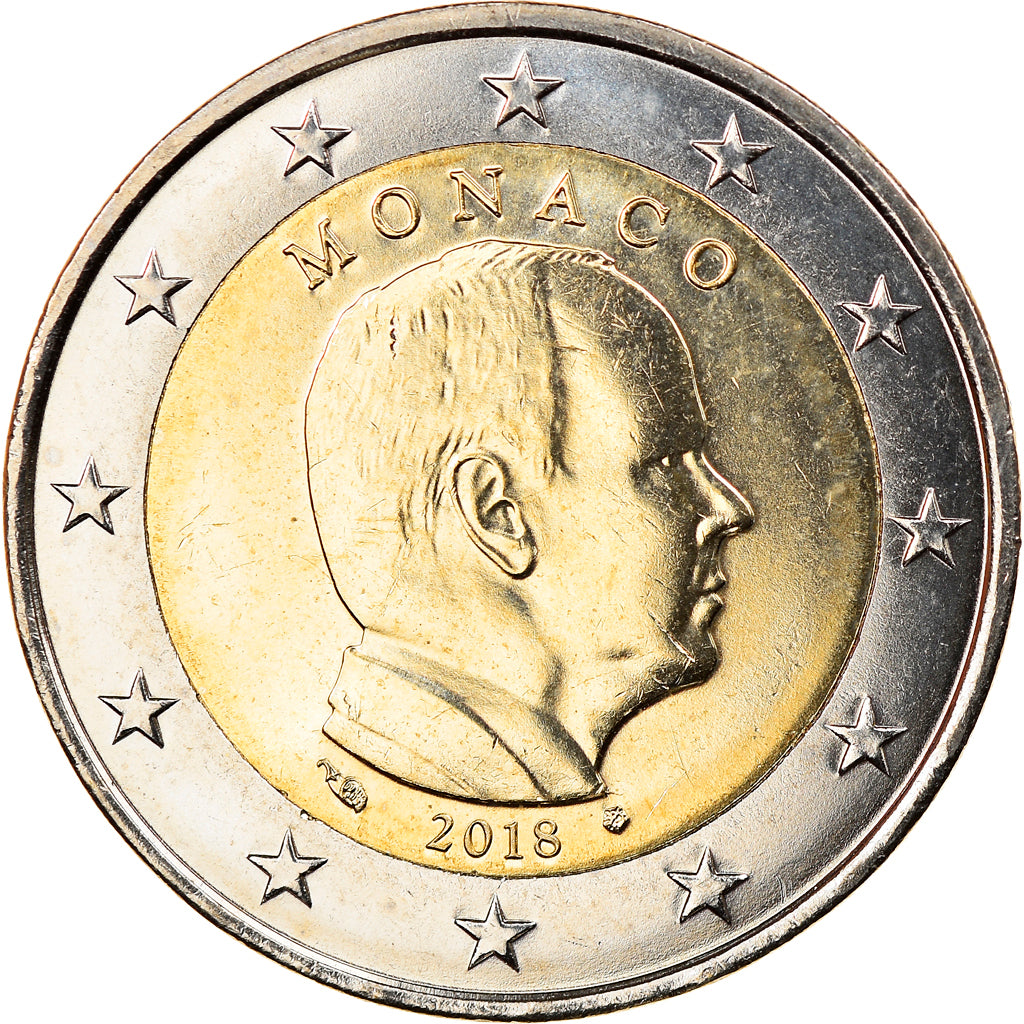 Monaco, 2 Euro, 2018, Albert Umlauf Münze, UNZ, Bi-Metallic, Gadoury:MC 195
