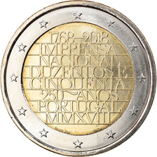 Portugal, 2 Euro, 250 ans de la monnaie, 2018, Lisbonne, SPL, Bi-Metallic