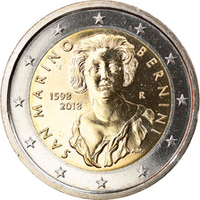 San Marino, 2 Euro, 2018, Gian Lorenzo Bernini, MS(63), Bi-Metallic, KM:New