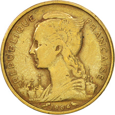 Comoros, 10 Francs, 1964, Paris, AU(50-53), Aluminum-Bronze, KM:7