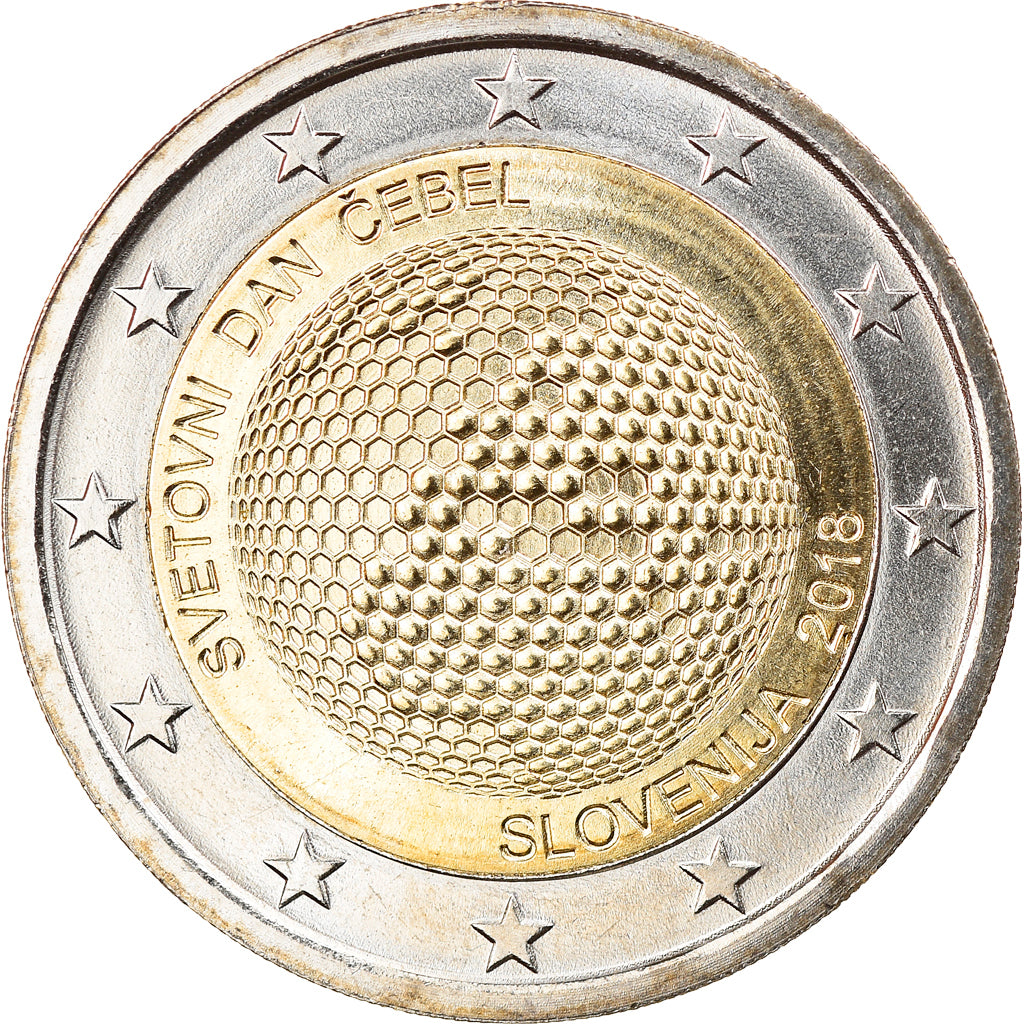Slovenia, 2 Euro, Journée mondiale des abeilles, 2018, SPL, Bi-metallico