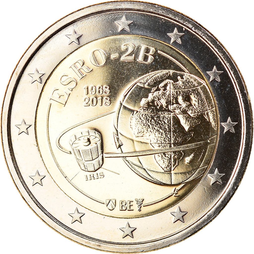 Belgium, 2 Euro, ESRO-2B, 2018, MS(63), Bi-Metallic, KM:New