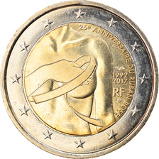 France, 2 Euro, 25e Anniversaire du ruban rose, 2017, Paris, SPL, Bi-Metallic