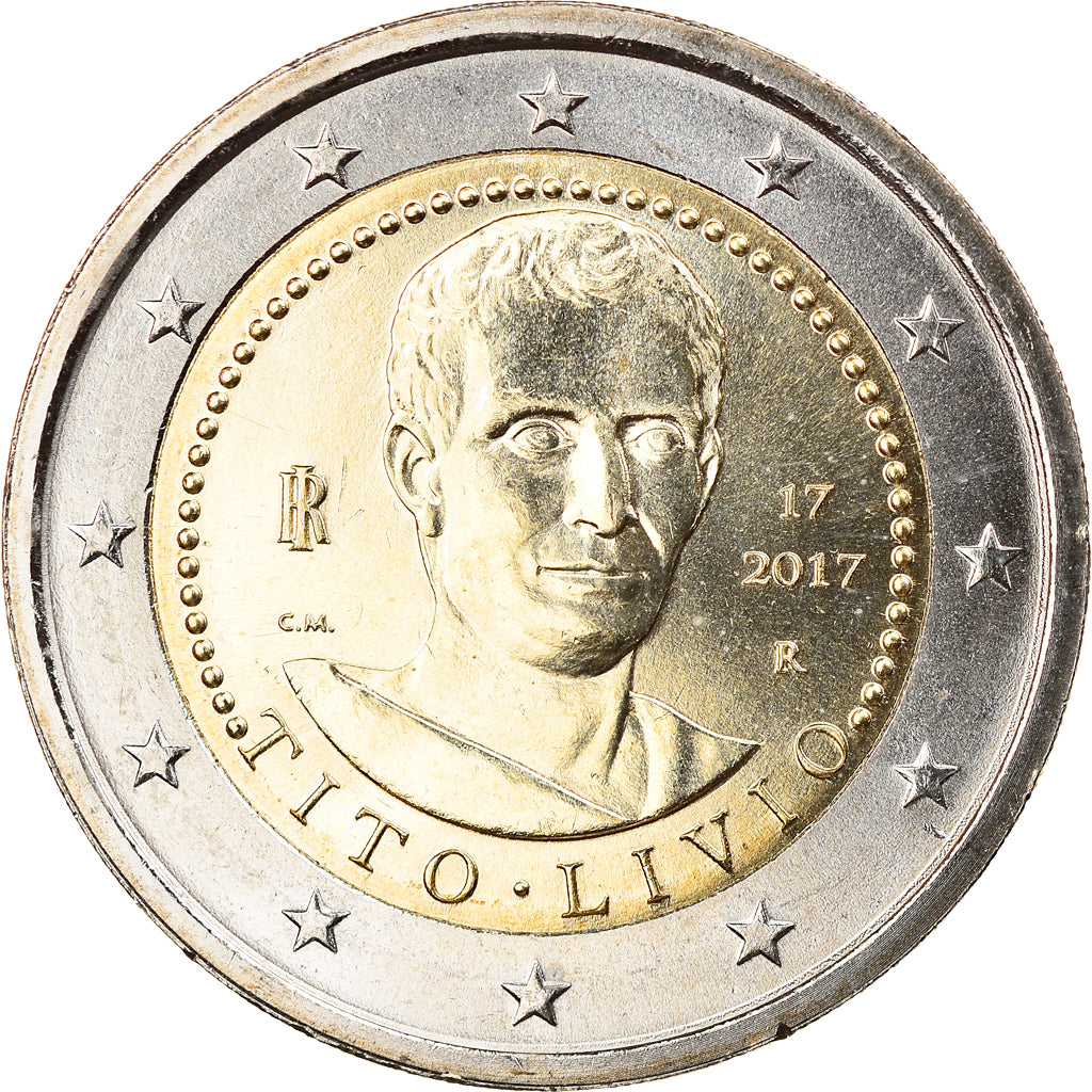 Italy, 2 Euro, Tito Livio, 2017, MS(63), Bi-Metallic, KM:New
