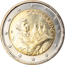 San Marino, 2 Euro, 2nd map, 2017, MS(63), Bi-Metallic, KM:New