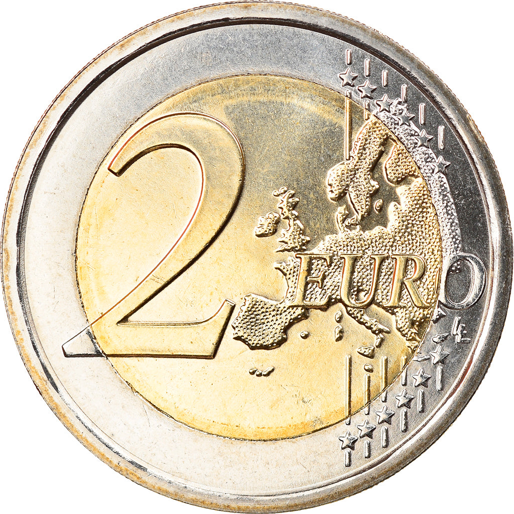 San Marino, 2 Euro, 2nd map, 2017, MS(63), Bi-Metallic, KM:New