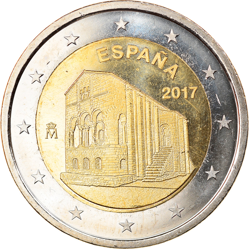 Spain, 2 Euro, Églises du royaume des Asturies, 2017, MS(63), Bi-Metallic