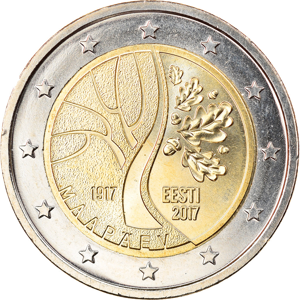 Estonia, 2 Euro, Le chemin de l'indépendance, 2017, Vantaa, SPL, Bi-Metallic