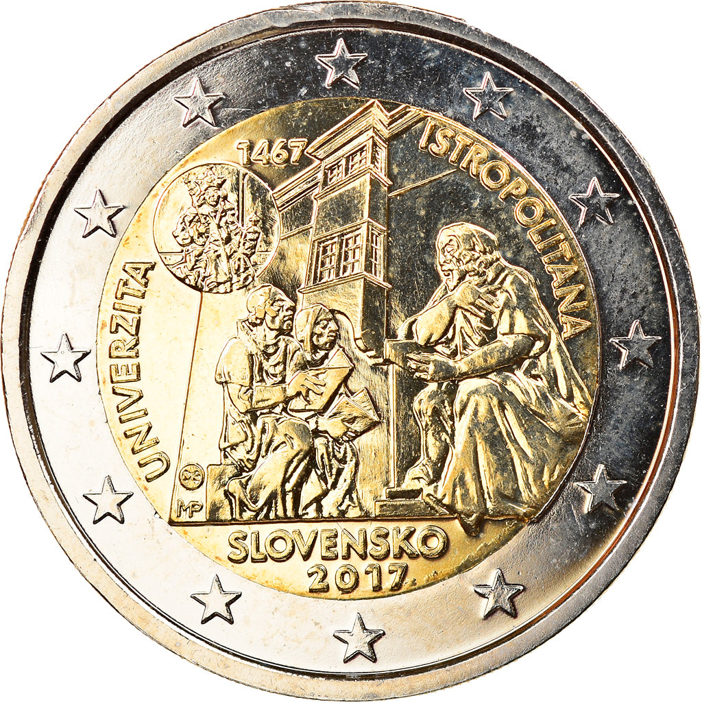 Slovakia, 2 Euro, Université Istropolitana, 2017, Kremnica, MS(63)