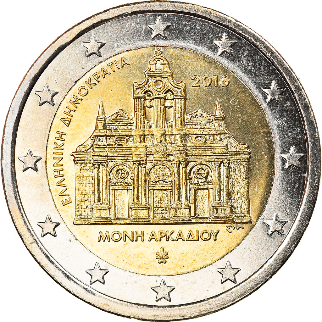 Greece, 2 Euro, Holocauste du monastère d'Arkadi, 2016, Athens, MS(63)