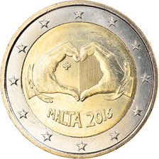 Malta, 2 Euro, L'amour, 2016, Paris, MS(63), Bi-Metallic, KM:New