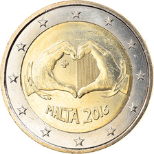 Malta, 2 Euro, L'amour, 2016, Paris, MS(63), Bimetaliczny, KM:New