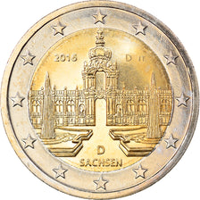Germany, 2 Euro, Sachsen, 2016, Munich, MS(63), Bi-Metallic, KM:New