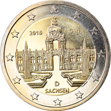 Germany, 2 Euro, Sachsen, 2016, Karlsruhe, MS(63), Bi-Metallic, KM:New
