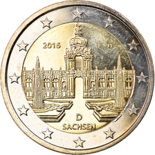 Allemagne, 2 Euro, Sachsen, 2016, Stuttgart, SPL, Bi-Metallic, KM:New