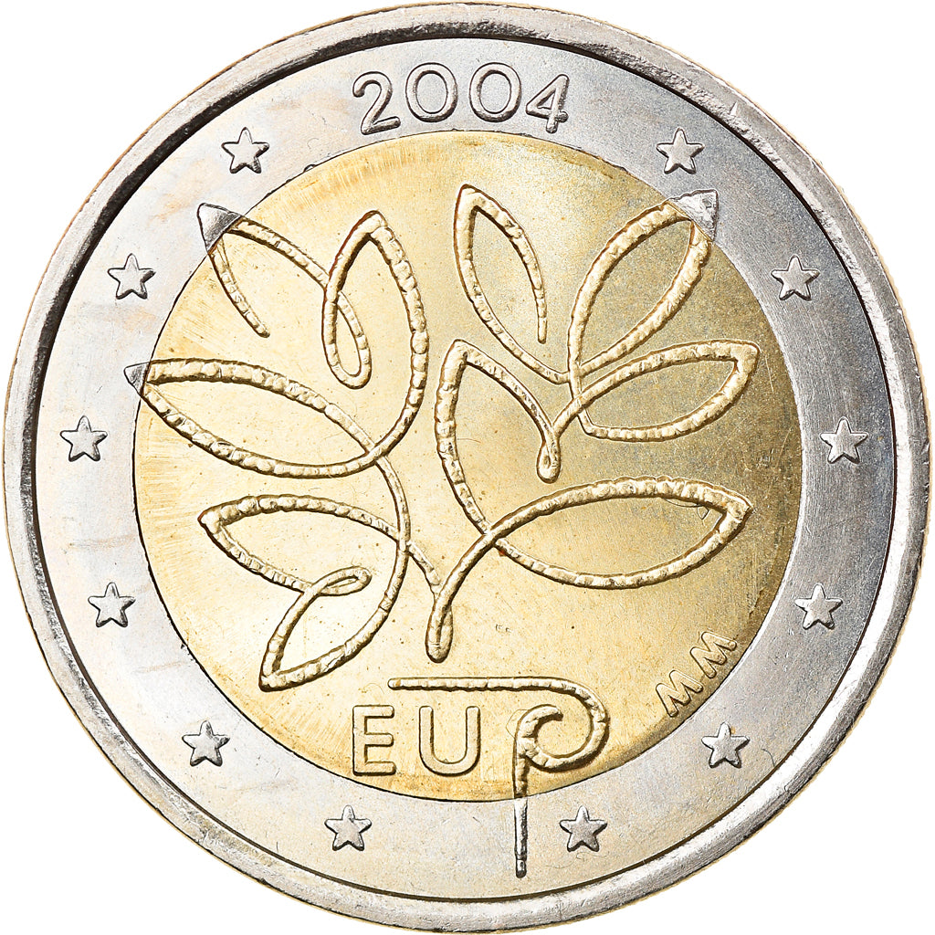 Finland, 2 Euro, EU expansion, 2004, Vantaa, MS(63), Bi-Metallic, KM:114