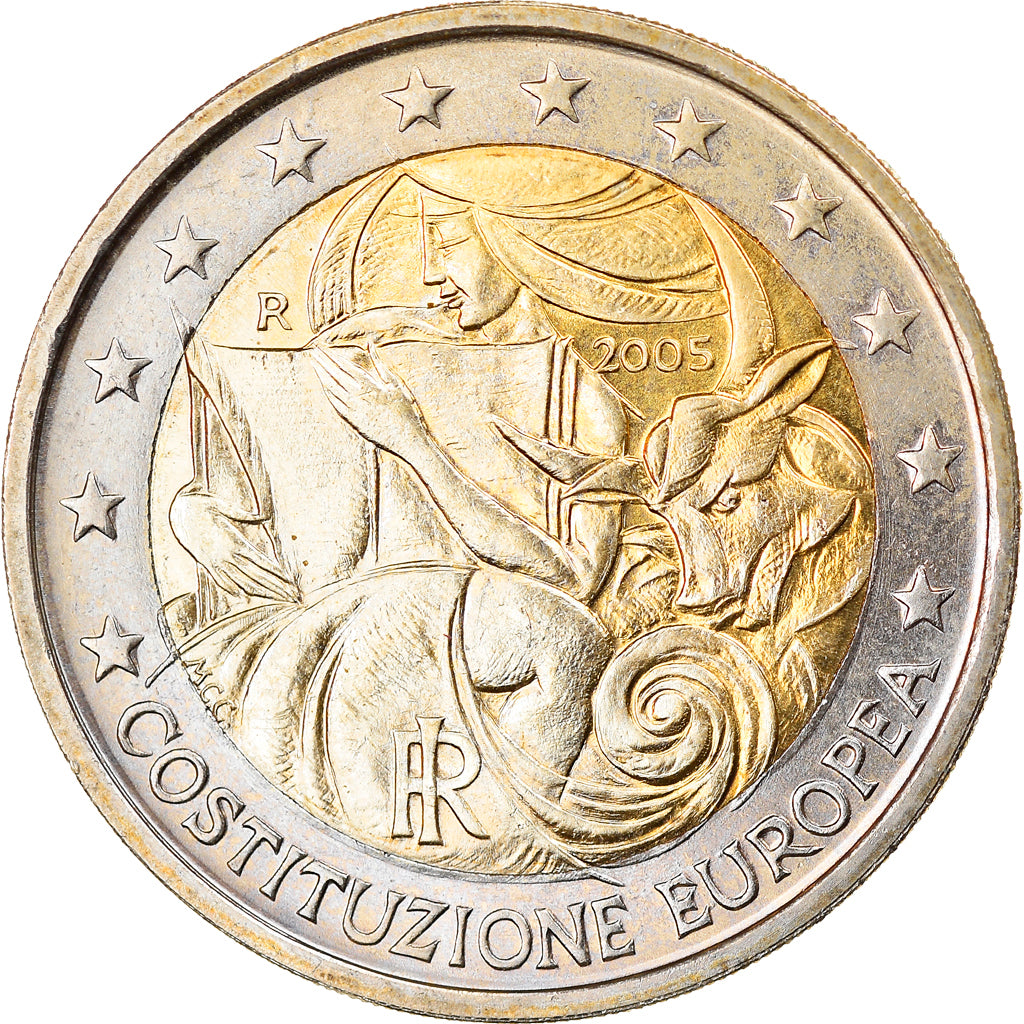 Italië, 2 Euro, 2005, Rome, UNC-, Bi-Metallic, KM:217