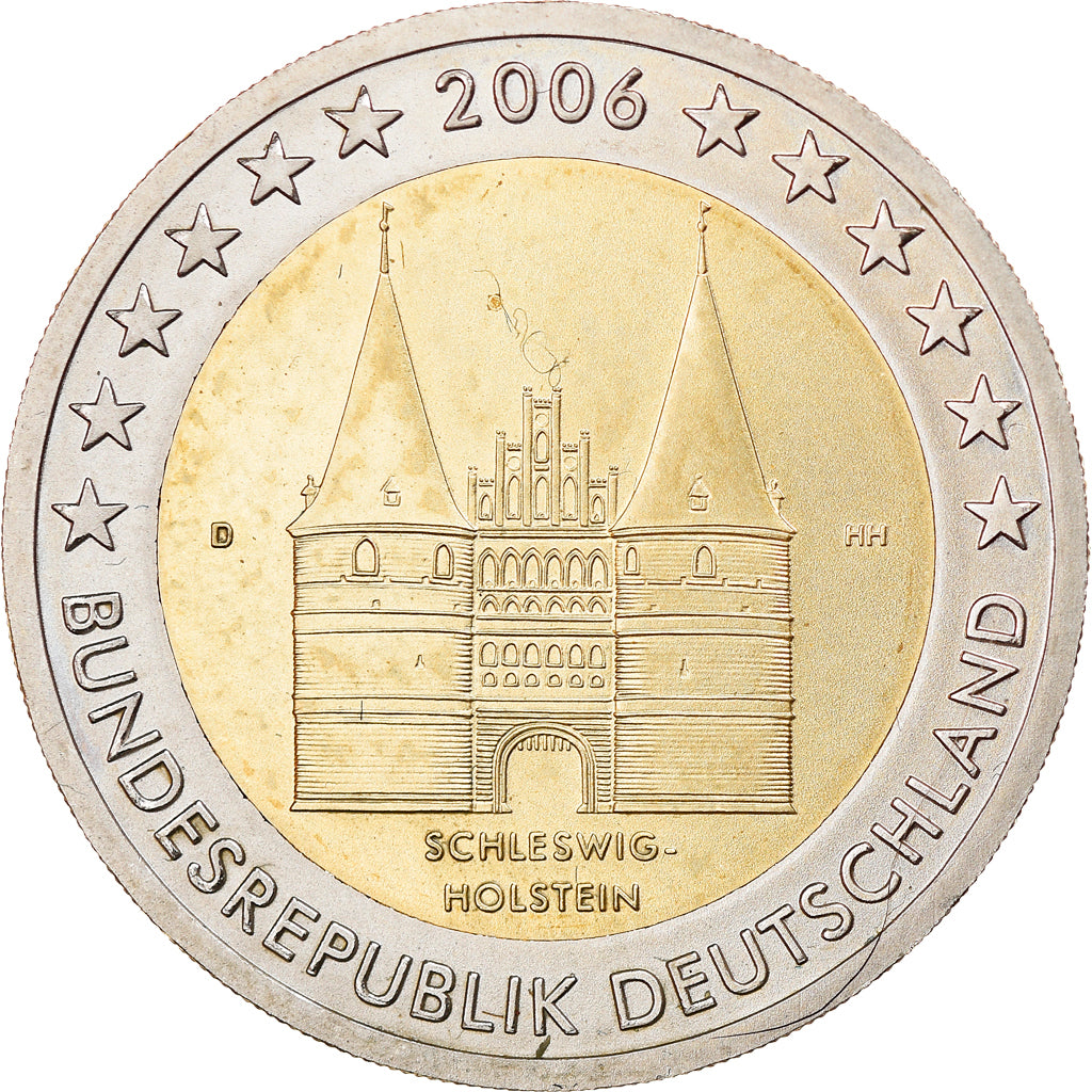 GERMANY - FEDERAL REPUBLIC, 2 Euro, 2006, Munich, MS(63), Bi-Metallic, KM:253