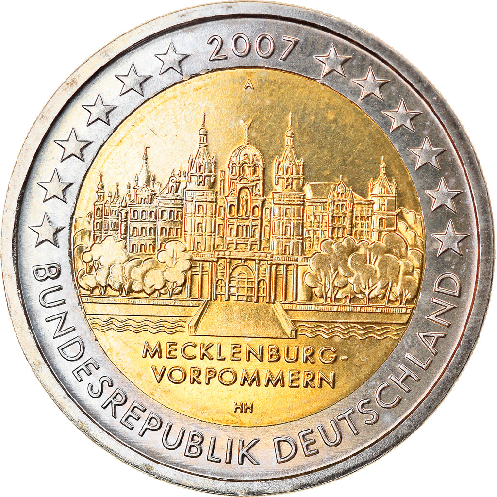 ALEMANIA - REPÚBLICA FEDERAL, 2 Euro, Mecklembourg, 2007, Berlin, SC