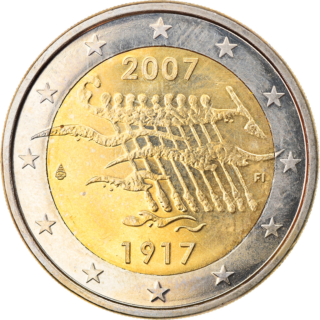 Finland, 2 Euro, 90th Anniversary of Independence, 2007, Vantaa, MS(63)