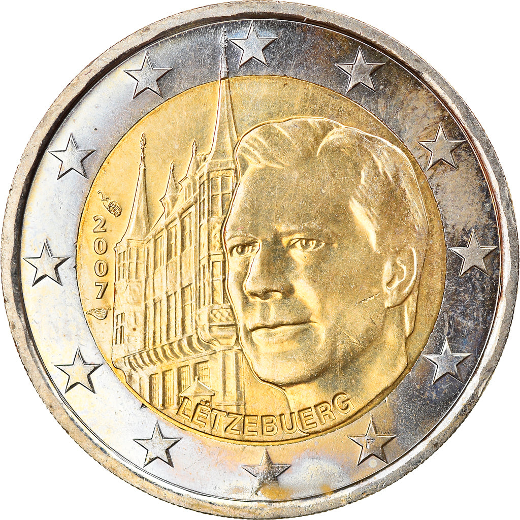 Luxembourg, 2 Euro, 2007, Paris, MS(63), Bi-Metallic, KM:95