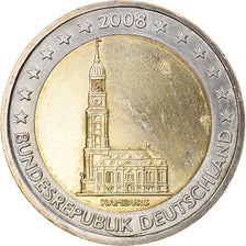 GERMANY - FEDERAL REPUBLIC, 2 Euro, 2008, Berlin, MS(63), Bi-Metallic, KM:261