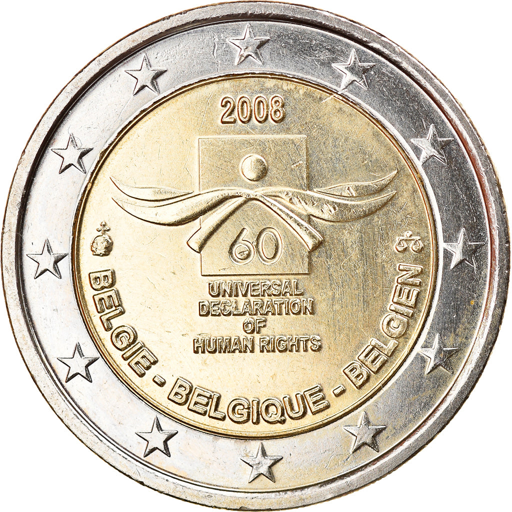 Belgia, 2 Euro, 2008, MS(63), Bimetaliczny, KM:New