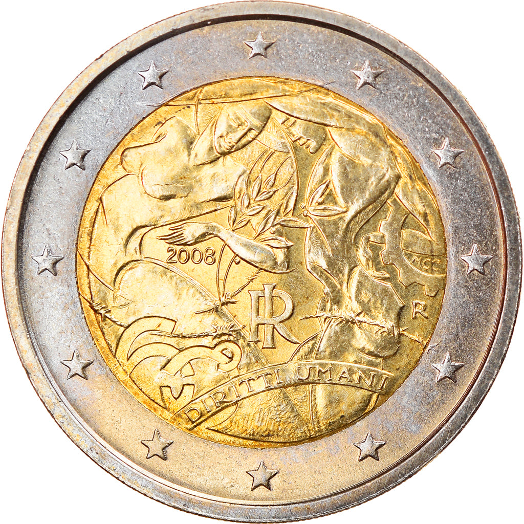 Italia, 2 Euro, 2008, SPL, Bi-metallico, KM:New