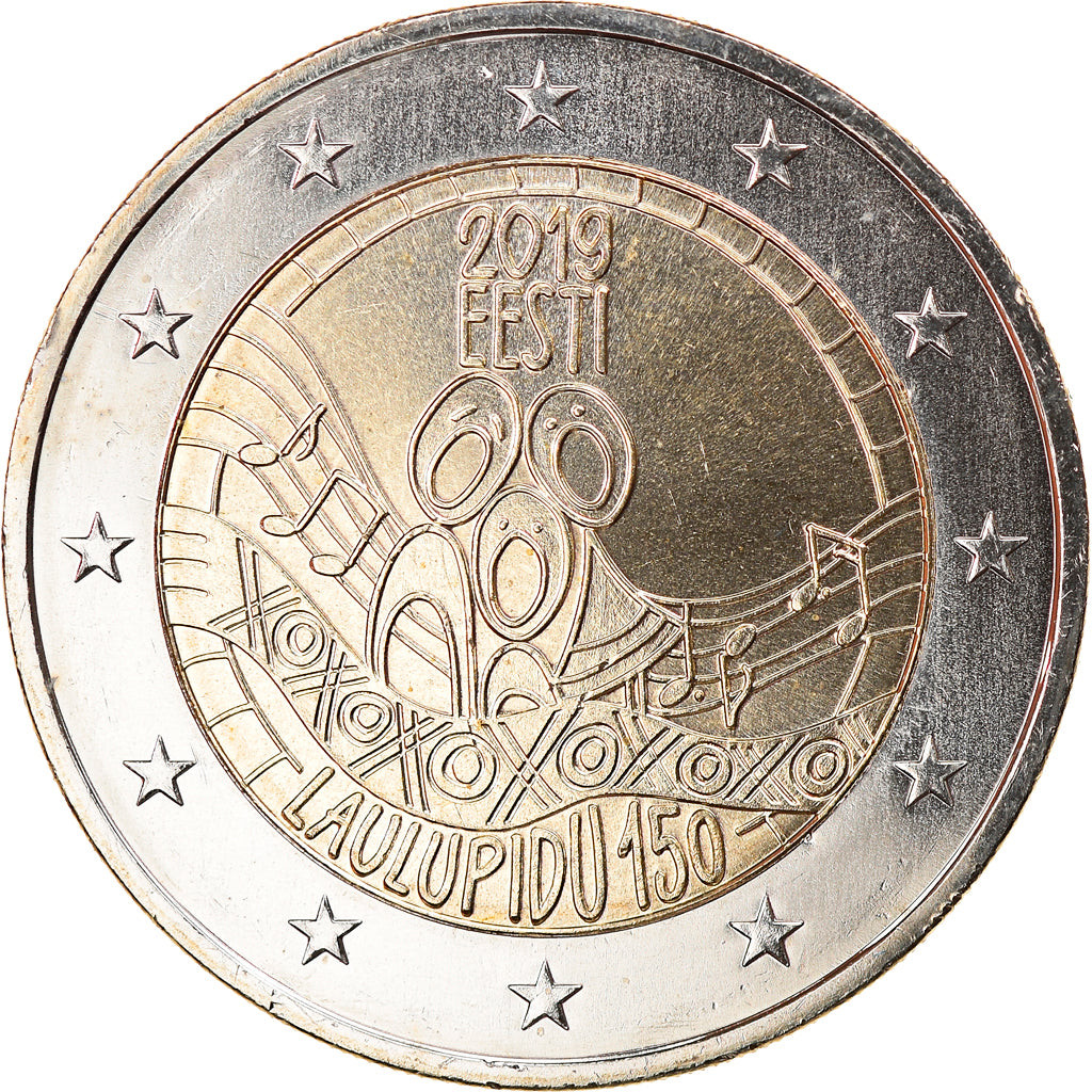Estonia, 2 Euro, Festival estonien de la chanson, 2019, SPL, Bi-Metallic, KM:New