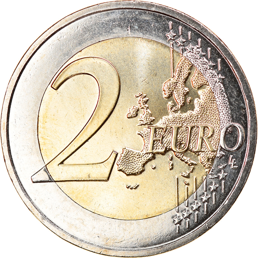 Francja, 2 Euro, 2019, Chute du mur de Berlin, MS(63), Bimetaliczny, KM:New