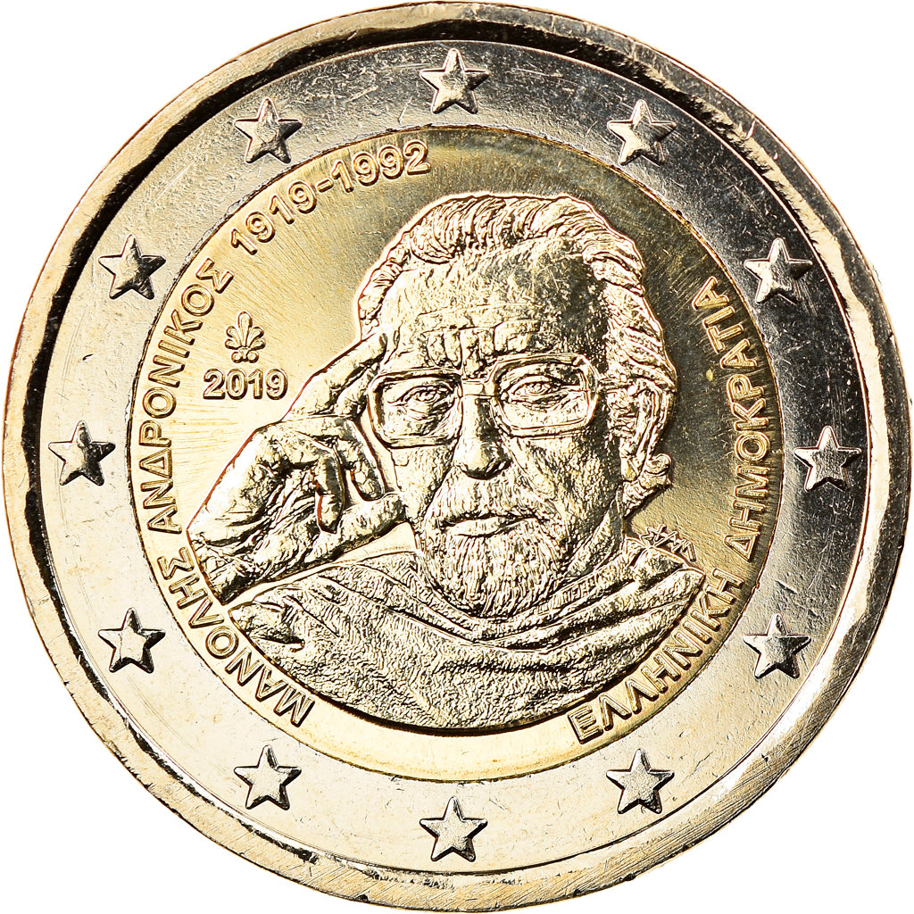 Greece, 2 Euro, Manolis Andronicos, 2019, MS(63), Bi-Metallic, KM:New