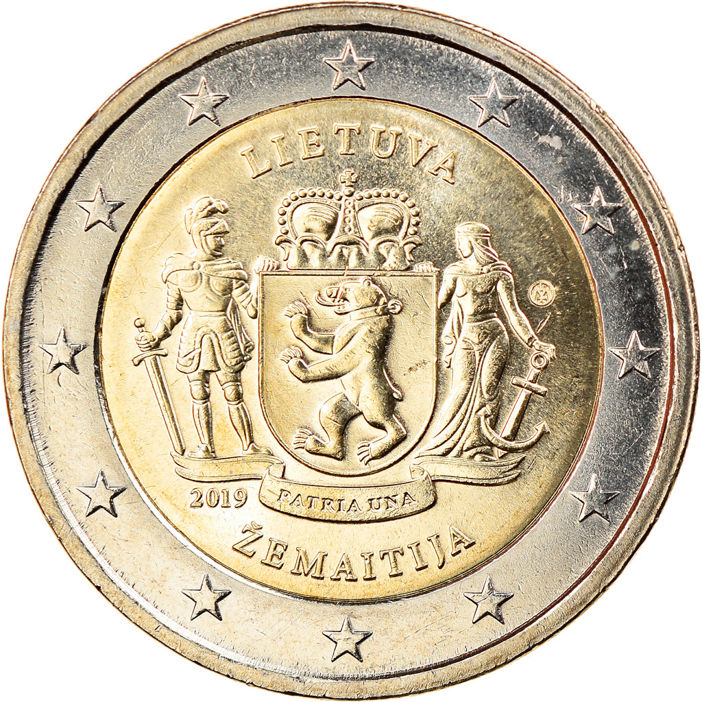 Lithuania, 2 Euro, Samogitie, 2019, UNZ, Bi-Metallic, KM:New