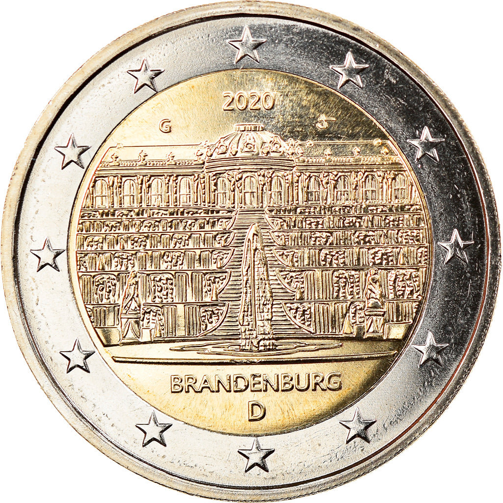 République fédérale allemande, 2 Euro, Brandenburg, 2020, Karlsruhe, SPL